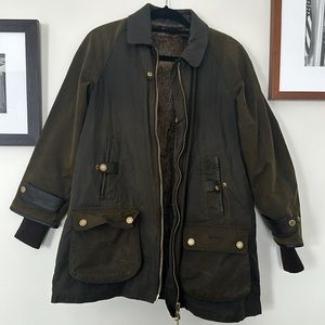 Barbour Olive Norwood 3-in-1 Fur Lined Wax Jacket